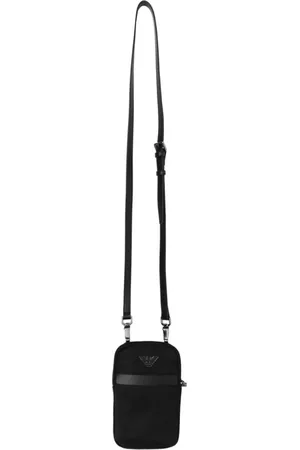 Emporio Armani Torebki, Mężczyzna, Czarny, ONE SIZE, Czarny Etui na Technikę Mężczyzny