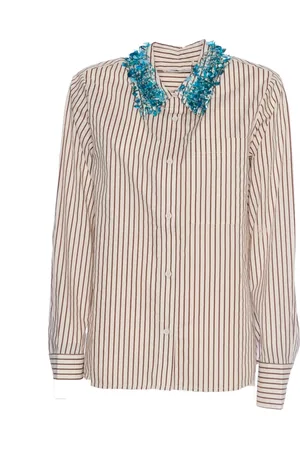Essentiel Antwerp Bluzki, Kobieta, Beżowy, S, Czerwona Koszula z Cekinami Combo