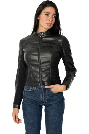 Guess Kurtki, Kobieta, Czarny, M, Faux Leather Jacket