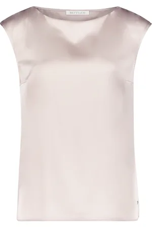 Betty & Co Koszulki, Kobieta, Beżowy, 3XL, Bluzka z efektem połysku