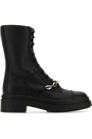 Jimmy Choo Buty, Kobieta, Czarny, 36 EU, Skóra, Stylowe Czarne Skórzane Botki na Kostkę