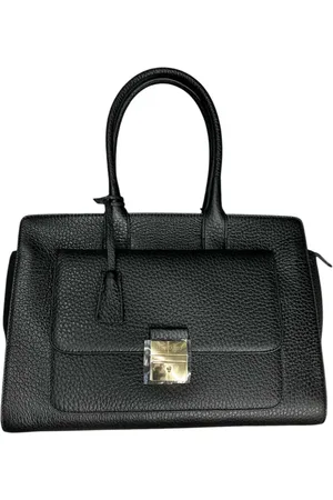 Trussardi Torebki, Kobieta, Czarny, ONE SIZE, Prawdziwa skórzana torba na ramię dla kobiet