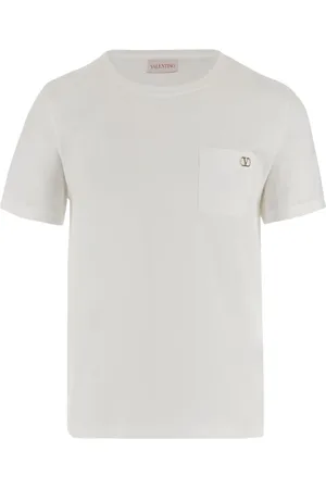 VALENTINO GARAVANI Koszulki, Mężczyzna, Biały, 3XL, Len, Białe T-shirty i Pola