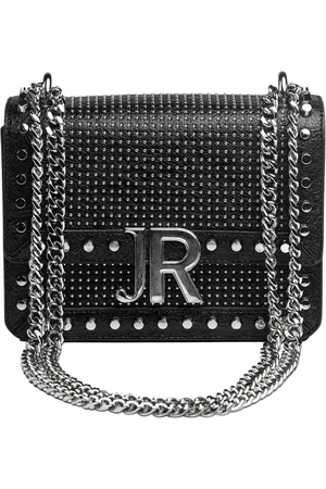 John Richmond Torebki, Kobieta, Czarny, ONE SIZE, Torba na ramię z ćwiekami i logo JR