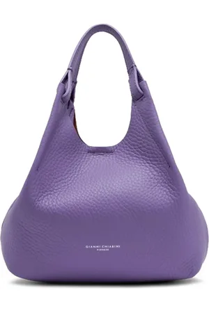 Gianni chiarini Torebki, Kobieta, Fioletowy, ONE SIZE, Skórzana torebka z Zdejmowalną Clutch
