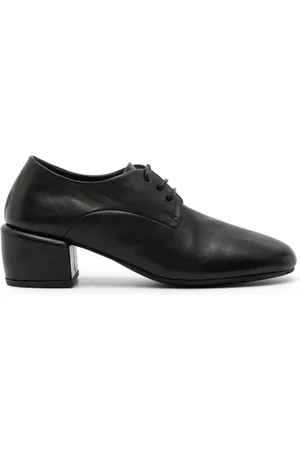 MARSÈLL Buty, Kobieta, Czarny, 37 1/2 EU, Czarne Buty Oxford z czarnego skórzanej cielęcej skóry