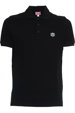 Kenzo Koszulki, Mężczyzna, Czarny, M, Szczęśliwy Tygrys Polo Czarny Ss 25