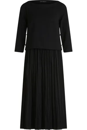 Betty Barclay Sukienki, Kobieta, Czarny, 2XL, Plisowana Sukienka z dzianiny