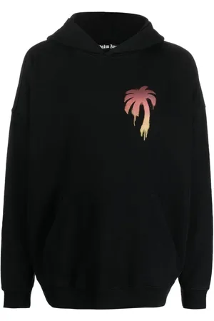 Palm Angels Bluzy, Mężczyzna, Czarny, M, Czarna Bawełniana Bluza z Kapturem z Nadrukiem I Love PA