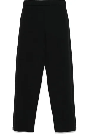 Emporio Armani Spodnie, Kobieta, Czarny, L, Czarne Spodnie z Elastycznym Pasem
