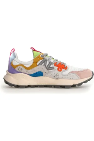 Flower Mountain Buty, Kobieta, Wielobarwność, 38 EU, Zamsz, Różowe i białe Suede Sneakers