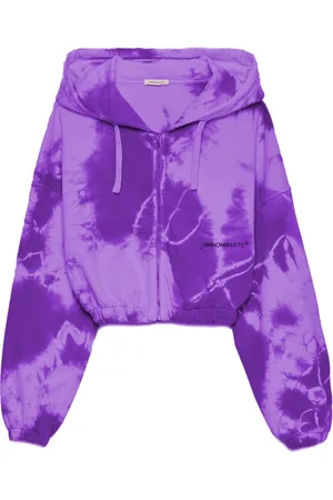 hinnominate Bluzy, Kobieta, Fioletowy, L, Bluza z kapturem, zamkiem i nadrukiem