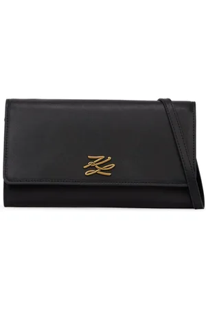 Karl Lagerfeld Torebki, Kobieta, Czarny, ONE SIZE, Crossbody Autograph Czarny Logo Złoto
