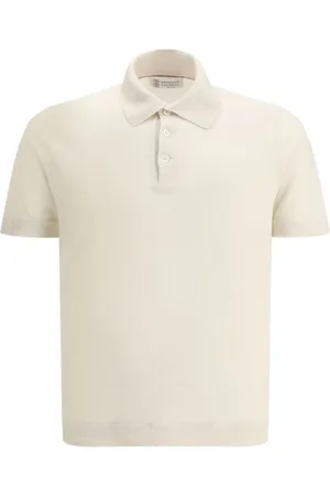 Brunello Cucinelli Koszulki, Mężczyzna, Beżowy, M, Polo z lnu