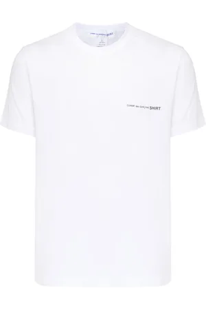 Comme des Garçons Koszulki, Mężczyzna, Biały, L, Dzianinowa Koszulka Męska w Białym