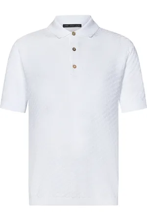 LOW BRAND Koszulki, Mężczyzna, Biały, XL, Biała Polo T-shirt z Otwartym Dzianiem