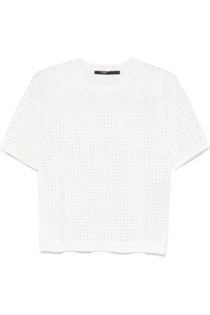 SEVENTY BY SERGIO TEGON Koszulki, Kobieta, Biały, M, Biała T-shirt z okrągłym dekoltem Krótkie rękawy