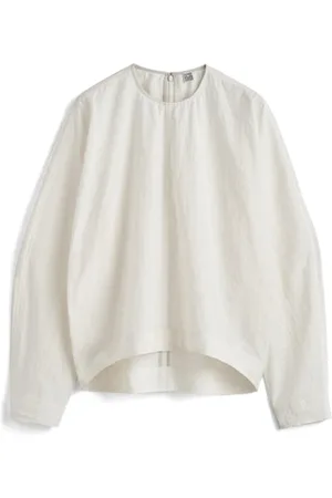 Totême Bluzki, Kobieta, Biały, L, Batwing Top Koszula dla Kobiet