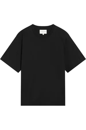 Loulou Studio Koszulki, Kobieta, Czarny, L, T-shirt z krótkim rękawem i okrągłym dekoltem