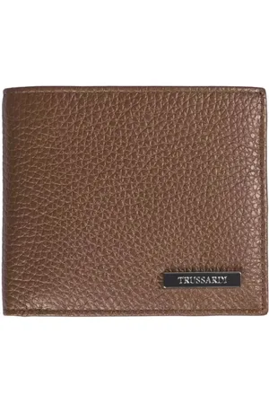 Trussardi Akcesoria, Mężczyzna, brązowy, ONE SIZE, Skóra, Luksusowa Skórzana Portmonetka Męska Brązowa