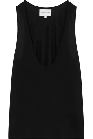 Loulou Studio Koszulki, Kobieta, Czarny, S, Stylowy Top bez ramiączek dla Kobiet