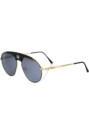 FRANKIE MORELLO Akcesoria, unisex, Czarny, ONE SIZE, Eleganckie Metaliczne Okulary Przeciwsłoneczne