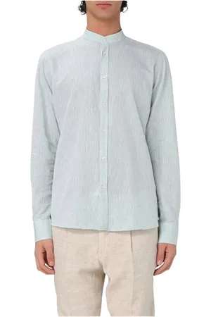 Manuel Ritz Koszule, Mężczyzna, Zielony, 3XL, Bawełna, Koreańska Koszula z Lnu i Bawełny