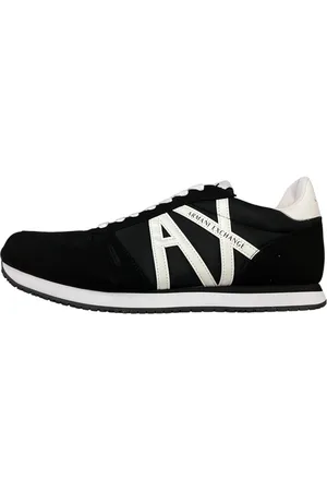 Armani Exchange Buty, Kobieta, Czarny, 42 EU, Skóra, Minimalistyczny Sneaker w Czarnym Mixie