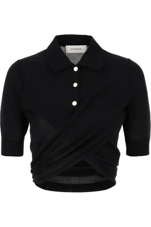 Sportmax Koszulki, Kobieta, Czarny, S, Klasyczny Polo dla Mężczyzn