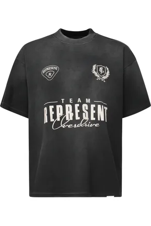 Represent Koszulki, Mężczyzna, Czarny, S, Bawełna, Bawełna z nadrukiem logo T-shirt