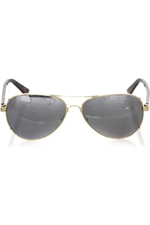 FRANKIE MORELLO Akcesoria, Mężczyzna, Żółty, ONE SIZE, Okulary Awiatory Złota Ramka Havana