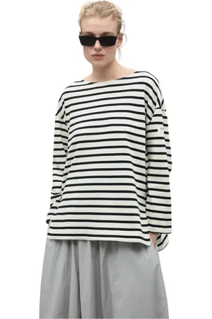 ECOALF Koszulki, Kobieta, Wielobarwność, S, Bawełna, Biała Bluza Sailor