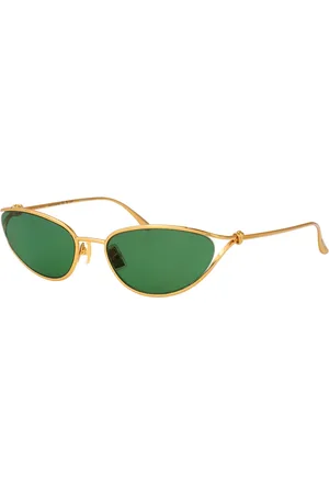 Bottega Veneta Akcesoria, Kobieta, Żółty, 57 MM, Okulary przeciwsłoneczne