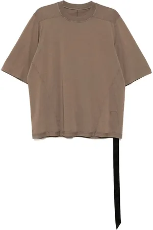 Rick Owens Koszulki, Mężczyzna, brązowy, ONE SIZE, Stylowy T-shirt Walrus dla mężczyzn