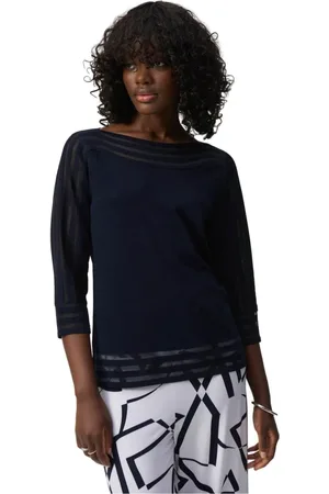 Joseph Ribkoff Koszulki, Kobieta, Niebieski, M, Elegancki Niebieski Top dla Kobiet