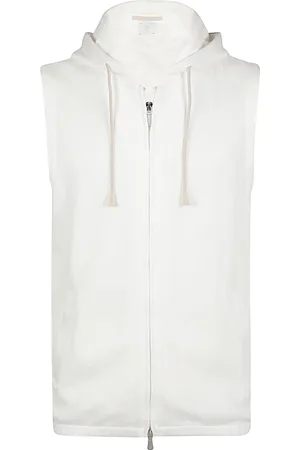 ELEVENTY Kurtki, Mężczyzna, Szary, 2XL, Bawełna, Bezrękawnik z zamkiem Giza Cotton