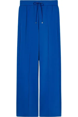 Persona by Marina Rinaldi Spodnie, Kobieta, Niebieski, L, Eleganckie Wygodne Spodnie z Bawełnianym Mieszanki