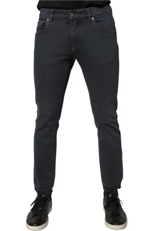 Dolce & Gabbana Jeansy, Mężczyzna, Szary, M, Denim, Ciemnoszare Skinny Jeansyy Denim