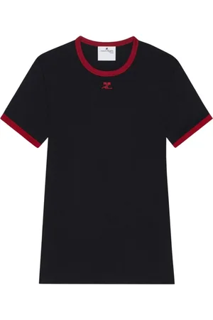 Courrèges Koszulki, Mężczyzna, Czarny, 2XL, Czarne T-shirty i Pola