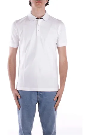 FAY Koszulki, Mężczyzna, Biały, 2XL, Biały Polo z Logo na Przodzie
