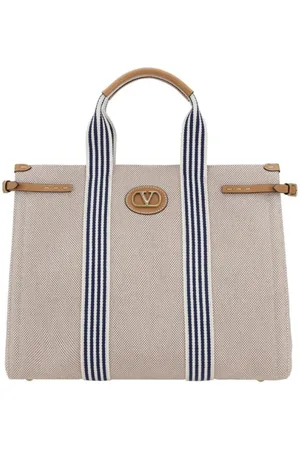 VALENTINO GARAVANI Torebki, Mężczyzna, Beżowy, ONE SIZE, Len, Elegancka torba bawełniana