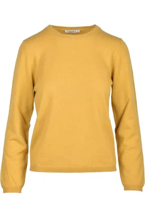 KANGRA CASHMERE Swetry, Kobieta, Żółty, S, Kaszmir, Maglia