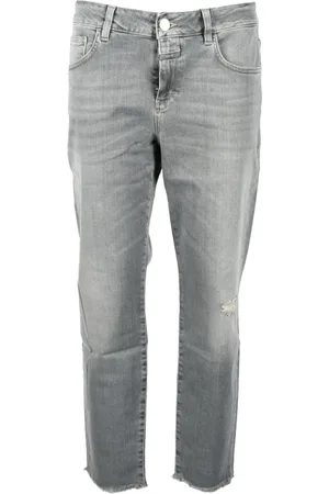 Closed Jeansy, Kobieta, Szary, W33, Slim-fit Jeansy