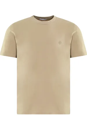 Jacob Cohen Koszulki, Mężczyzna, Beżowy, XL, Beżowy T-shirt z żebrowanym dekoltem