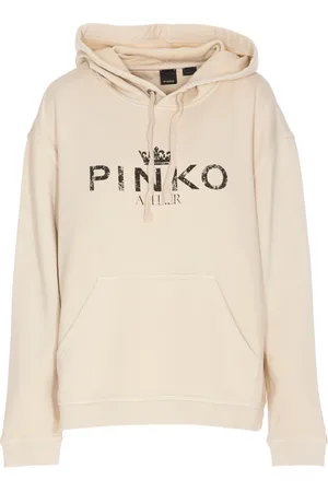 Pinko Bluzy, Kobieta, Beżowy, S, Bawełna, Bassani Hoodie