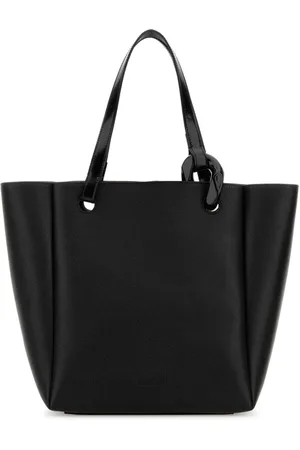 J.W.Anderson Torebki, Kobieta, Czarny, ONE SIZE, Skóra, Stylowa czarna skórzana torba na zakupy