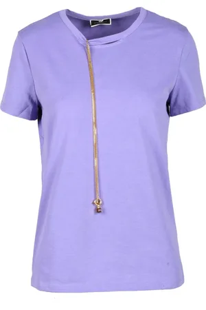 Elisabetta Franchi Koszulki, Kobieta, Fioletowy, S, Tshirt