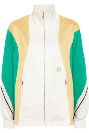 Palm Angels Bluzy, Kobieta, Wielobarwność, M, Kolorowa Kurtka z Panelami