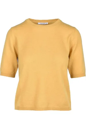 KANGRA CASHMERE Swetry, Kobieta, Żółty, S, Kaszmir, Maglia