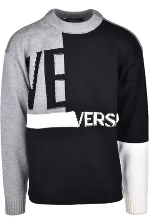 VERSACE Swetry, Mężczyzna, Szary, L, Maglia